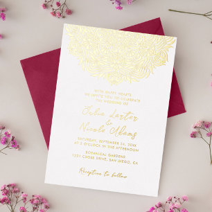 Persisches Juwel Bogen Ordinate Mandala Hochzeit Folieneinladung