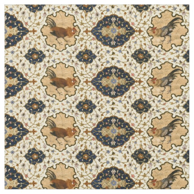 Persisches orientalisches Blumenmuster Stoff (Nahaufnahme)