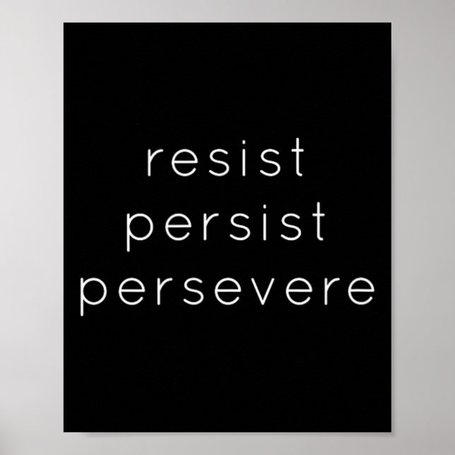 Persist - Motivierend T-Shirt für Poster (Vorne)