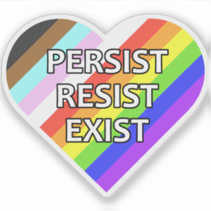 Persist/Resist/Exist Prix Herz Vinyl Sticker