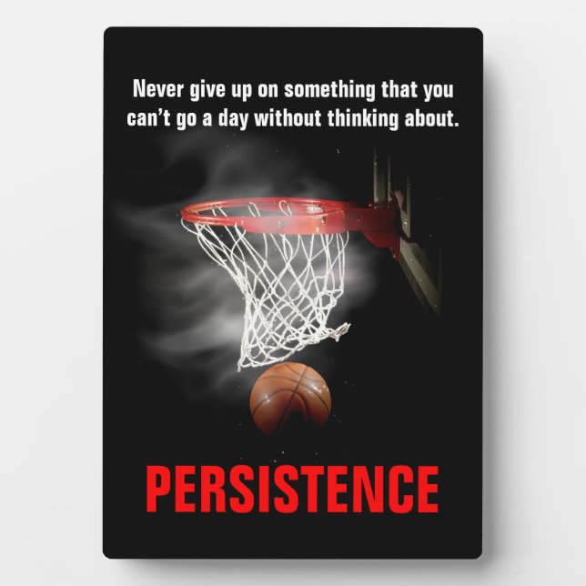 Persistenz Basketball Inspiration Motivierend Fotoplatte (Vorderseite)