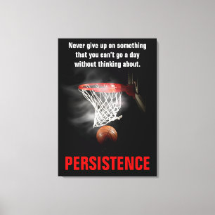 Persistenz Basketball Inspiration Motivierend Leinwanddruck