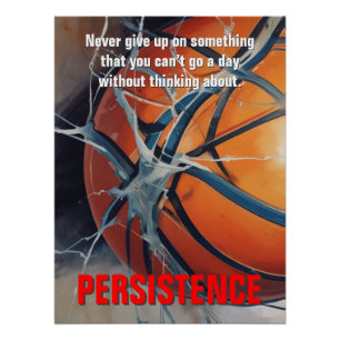 Persistenz Basketball Inspiration Motivierend Poster