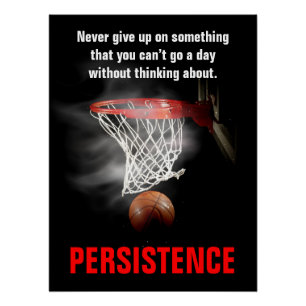 Persistenz Basketball Inspiration Motivierend Poster