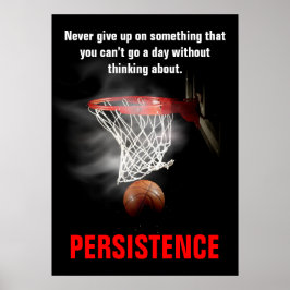 Persistenz Basketball Inspiration Motivierend Poster