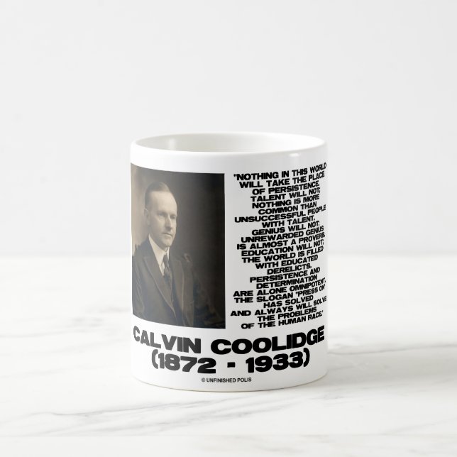 Persistenz-Entschlossenheit Omnipotente Coolidge Zweifarbige Tasse (Mittel)