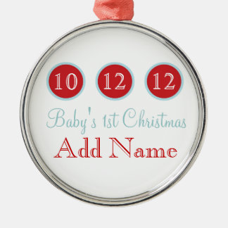 Persoanlized das Weihnachten des Babys erste Ornament Aus Metall