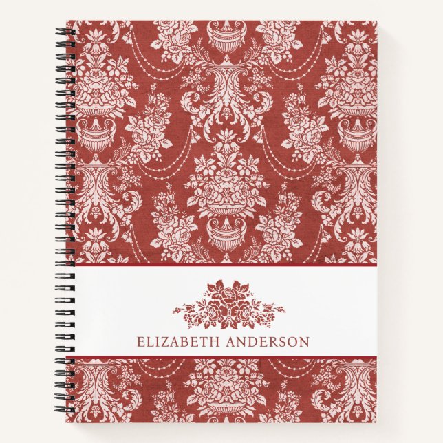 Persoanlized Elegante Vintage französische Toile Notizbuch (Vorderseite)