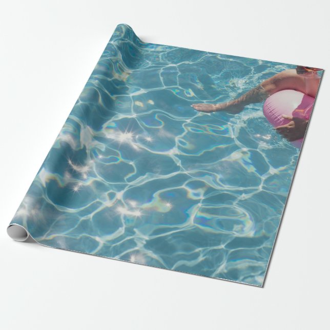 Person am Schwimmbad Geschenkpapier (Ungerollt)