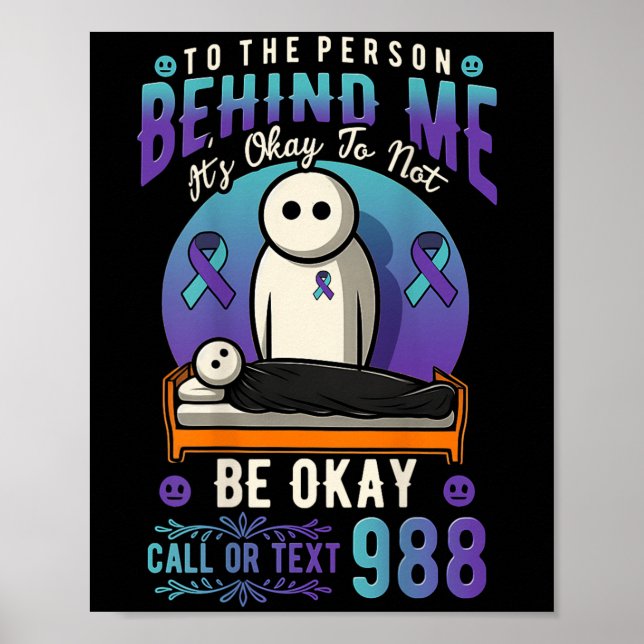 Person Behind Me Suizidprävention Awareness Hotel Poster (Vorne)