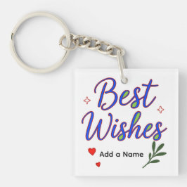 Person Best Wishes Acrylic Keychain – Add a name Schlüsselanhänger