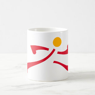 Person, die das Symbol ausführt Kaffeetasse