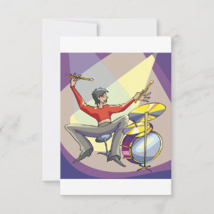 Person, die die Trommeleinladungen spielt Einladung