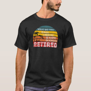 Person, die glücklich ist an montagen wiedermüde r T-Shirt