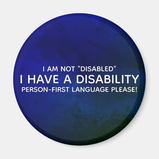 Person Erste Behinderung Magnet (Vorne)