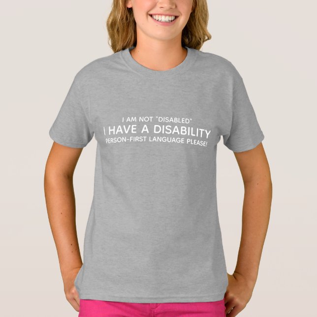 Person Erste Behinderung T-Shirt (Vorderseite)