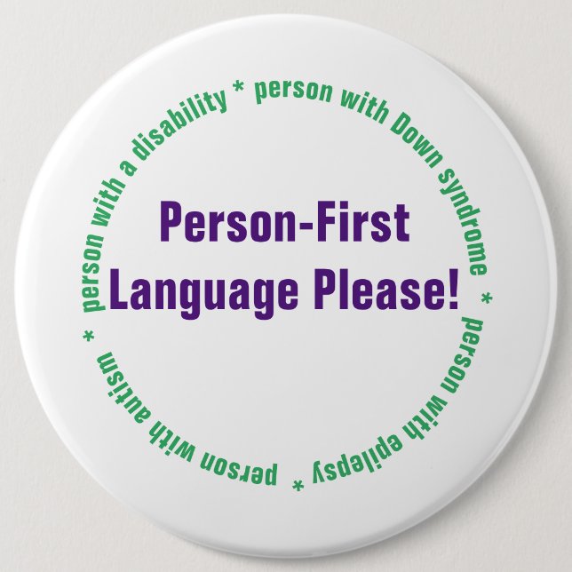 Person First Language Button (Vorderseite)