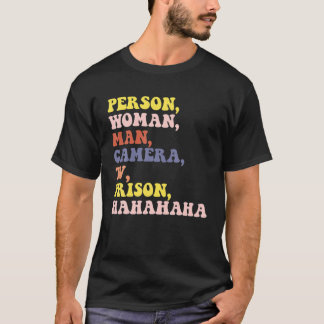 Person, Frau, Mann, Kamera, Fernsehen, Gefängnis, T-Shirt