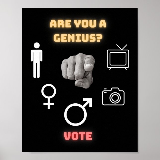 Person Frau Mann Kamera Fernsehen  Poster (Vorne)