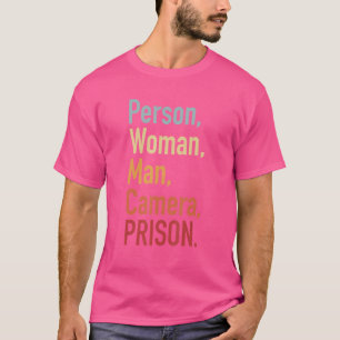 Person Frau Mann Kamera GEFÄNGNIS 13 T-Shirt