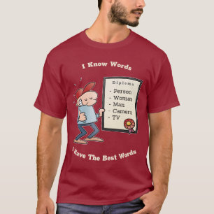 Person Frau Mann Kamera TV Funny Cartoon Diploma T-Shirt