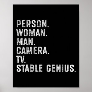 Person Frau Mann Kamera Tv Stabil Genial Lustig Am Poster