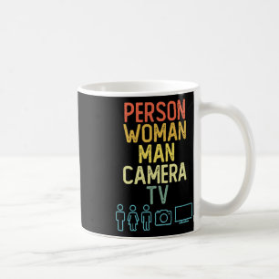 Person Frau Mann Kamera Tv Symbole Vintage Anti Tr Kaffeetasse