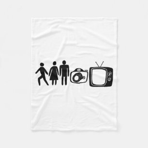 Person Frau Mann Kamera Tv T-Shirt Fleecedecke