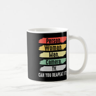 Person. Frau. Mann. Kamera. Tv Vintage Lustig Poli Kaffeetasse
