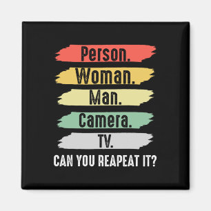 Person. Frau. Mann. Kamera. Tv Vintage Lustig Poli Magnet