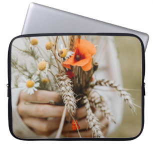 PERSON HOLT ORANGE PEALED BLUME LAPTOPSCHUTZHÜLLE