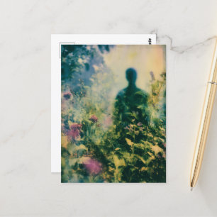 Person im Garten Abstrakt Postkarte