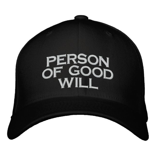 PERSON OF GOOD WILL Baseball Cap Bestickte Baseballkappe (Vorderseite)