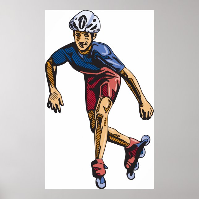 Person Rollerblading Poster (Vorne)