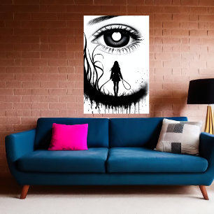 Person und Auge Art der AI Poster
