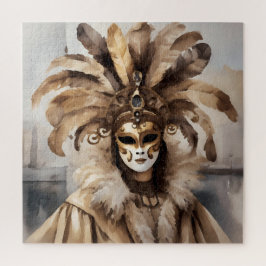 Person wearing Venetian mask Puzzle