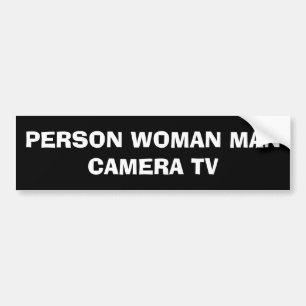 Person Woman Man Camera TV Funny Trump Autoaufkleber