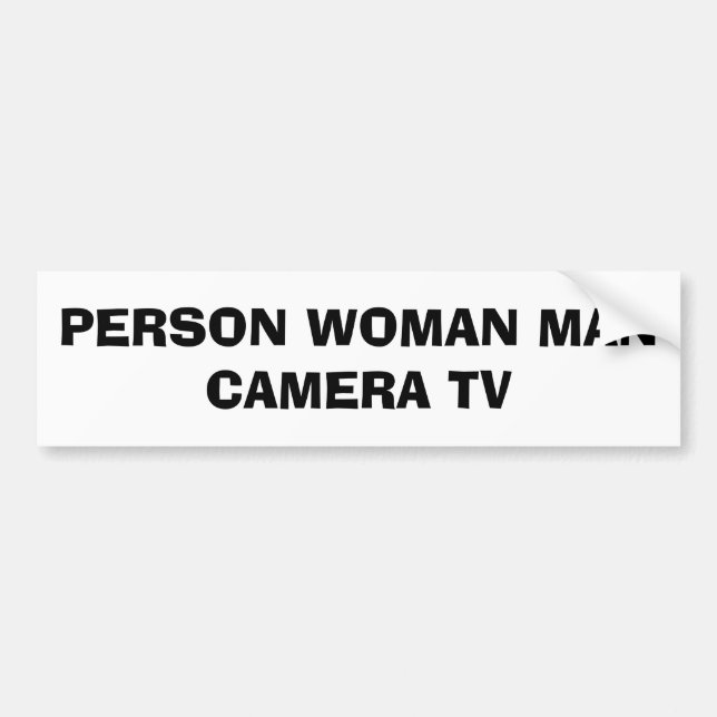 Person Woman Man Camera TV Funny Trump Autoaufkleber (Vorne)
