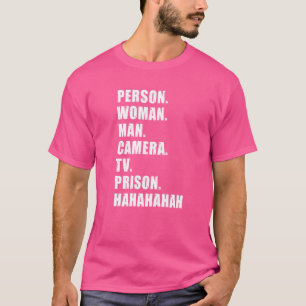 Person Woman Man Camera TV-Gefängnis Hahaha 4 T-Shirt