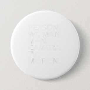 Person Woman Man Camera tv MORON TShirt Button