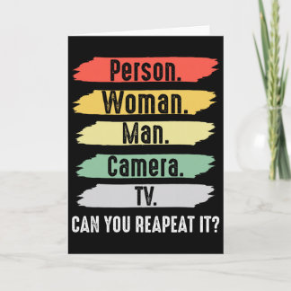 Person. Woman. Man. Camera. Tv Vintage Funny Polit Karte