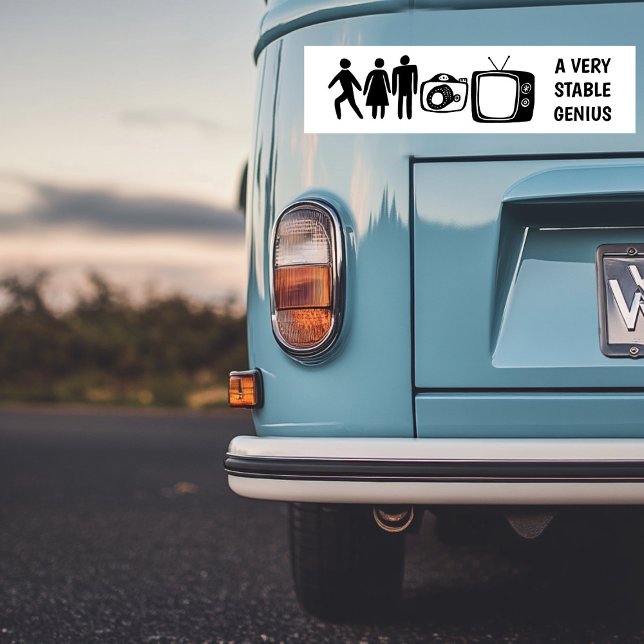 Person Woman Man Kamera TV STABLE GENIUS Autoaufkleber (Person Woman Man Camera TV STABLE GENIUS Trump Bumper Sticker
)