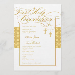 Person-Zwillings-erste Kommunions-Einladung Einladung