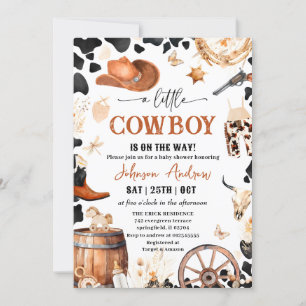 Personal A Little CowBoy Baby Dusche Einladung