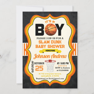 Personal All Star Basketball Baby Dusche Party Einladung