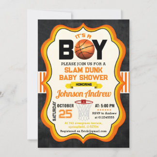 Personal All Star Basketball Baby Dusche Party Einladung