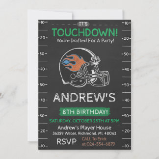Personal American football Birthday Invitation Einladung