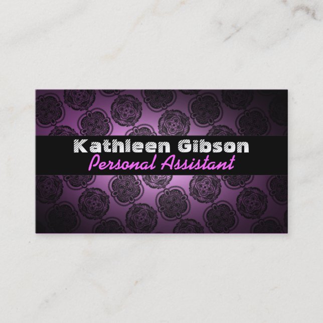 Personal Assistant Business Cards Visitenkarte (Vorderseite)