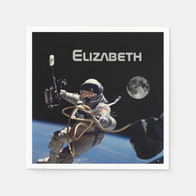 Personal Astronaut Space Walk Party Serviette (Vorderseite)