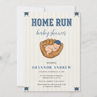 Personal Baseball Baby Shower Boy All Star Theme Einladung
